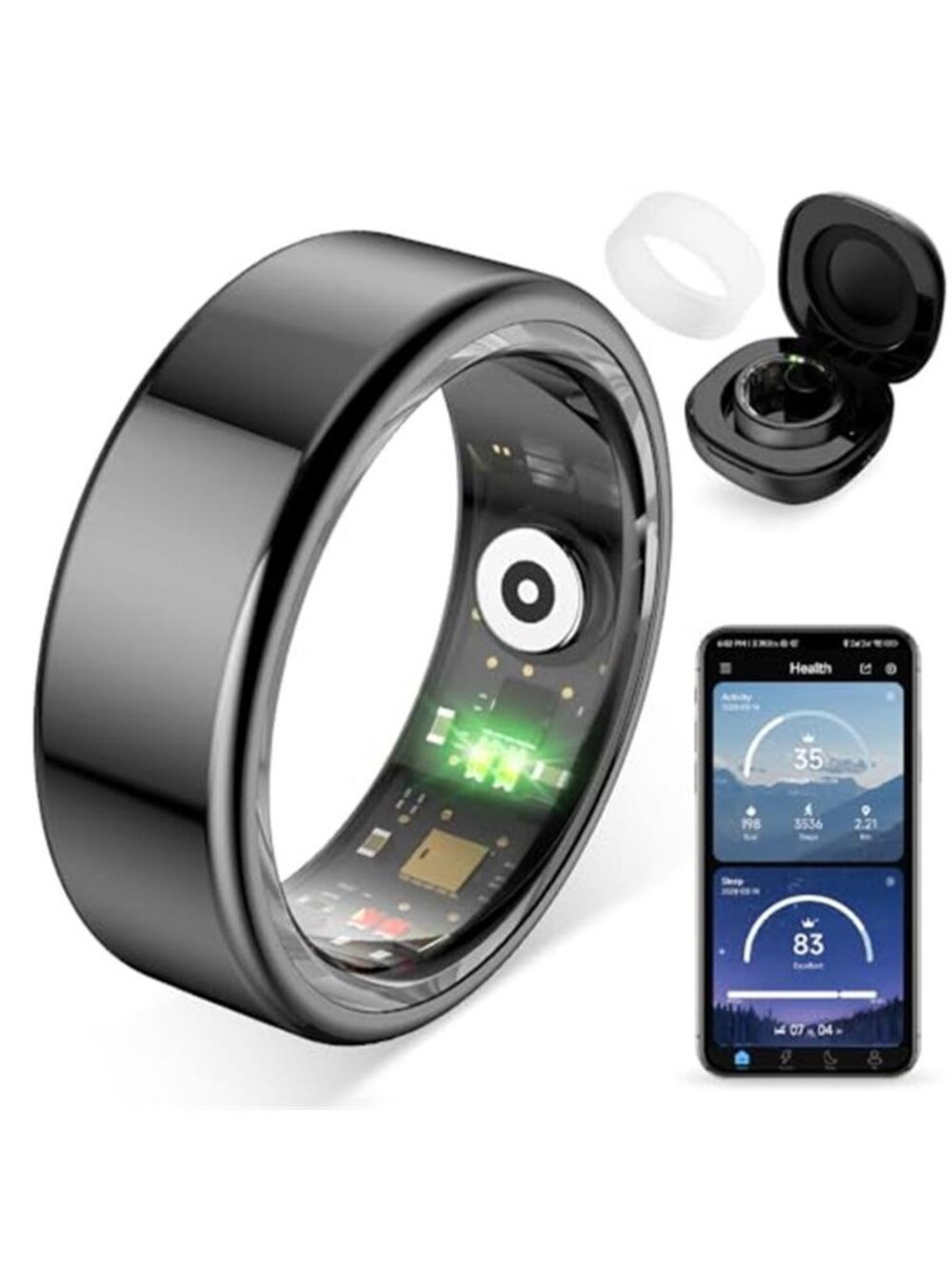R02 Smart Ring, Smart Ring for Women and Men, No Subscription Fee - F2